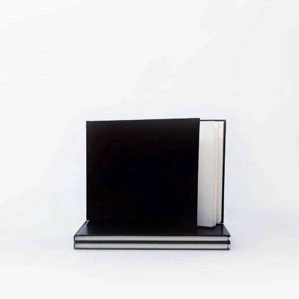 A4 Landscape Coloured Cover Sketchbook 92 pages 140gsm Black PVC