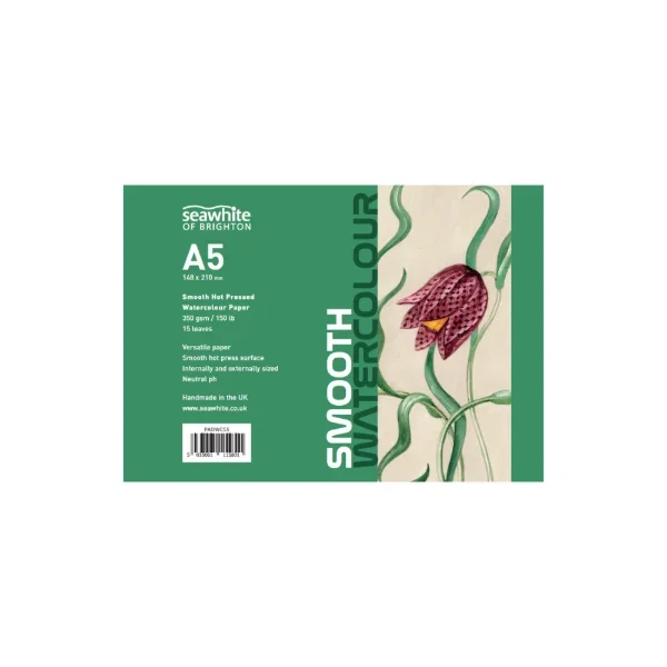 A5 Watercolour Hot Press Pad 15 sheets 350gsm