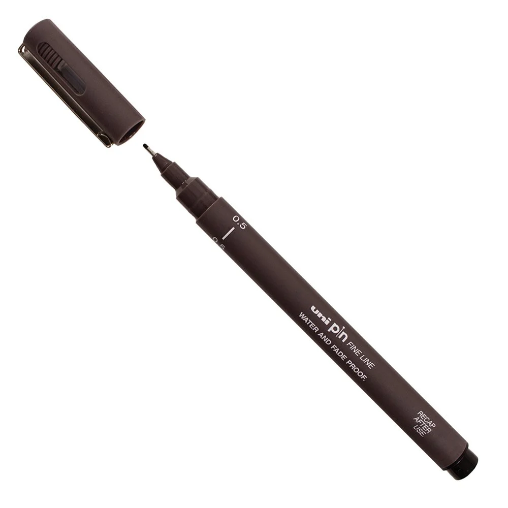 UniPin Fineliner 0.5mm Dark Grey SINGLE