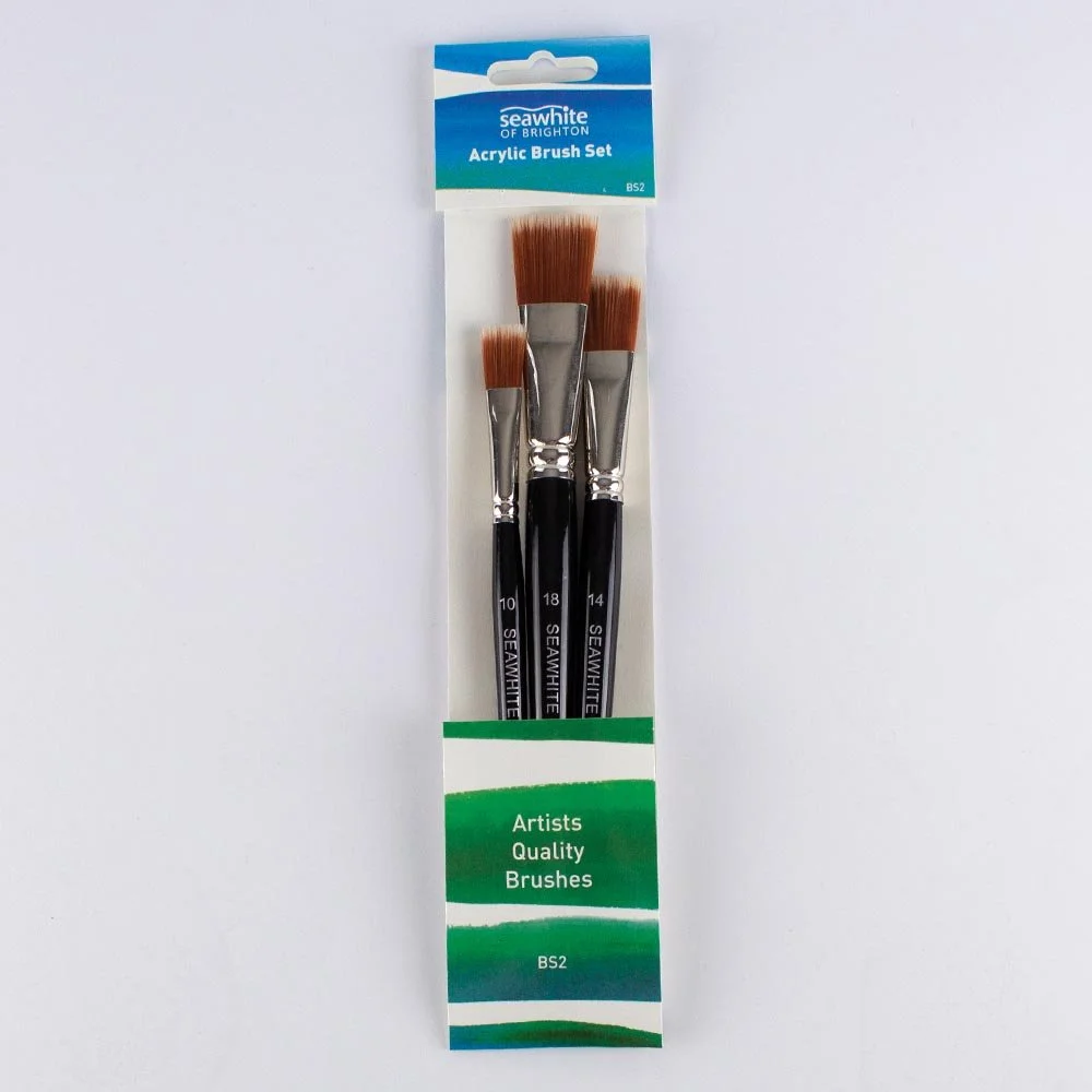 Acrylic Brush Set Sizes 10 14 & 18