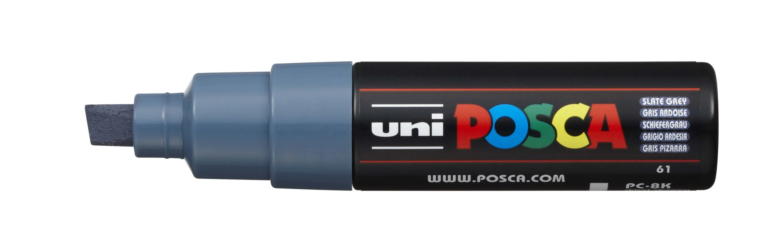 POSCA PC-8K Paint Marker - Slate Grey, Broad Chisel Tip