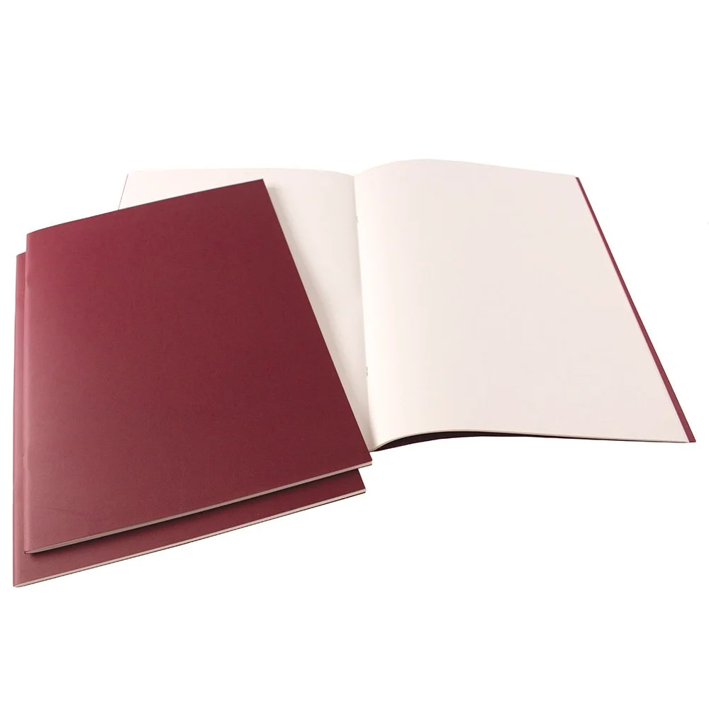 A3 Portrait Starter Sketchbook Matt Laminated Burgundy Cover 40 pages 140gsm