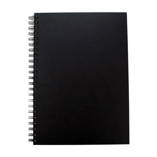 A5 Brit Book Black Flax Cover 40 sheets 150gsm paper