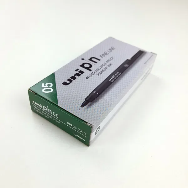 UniPin Fineliner 0.5mm black  box of 12