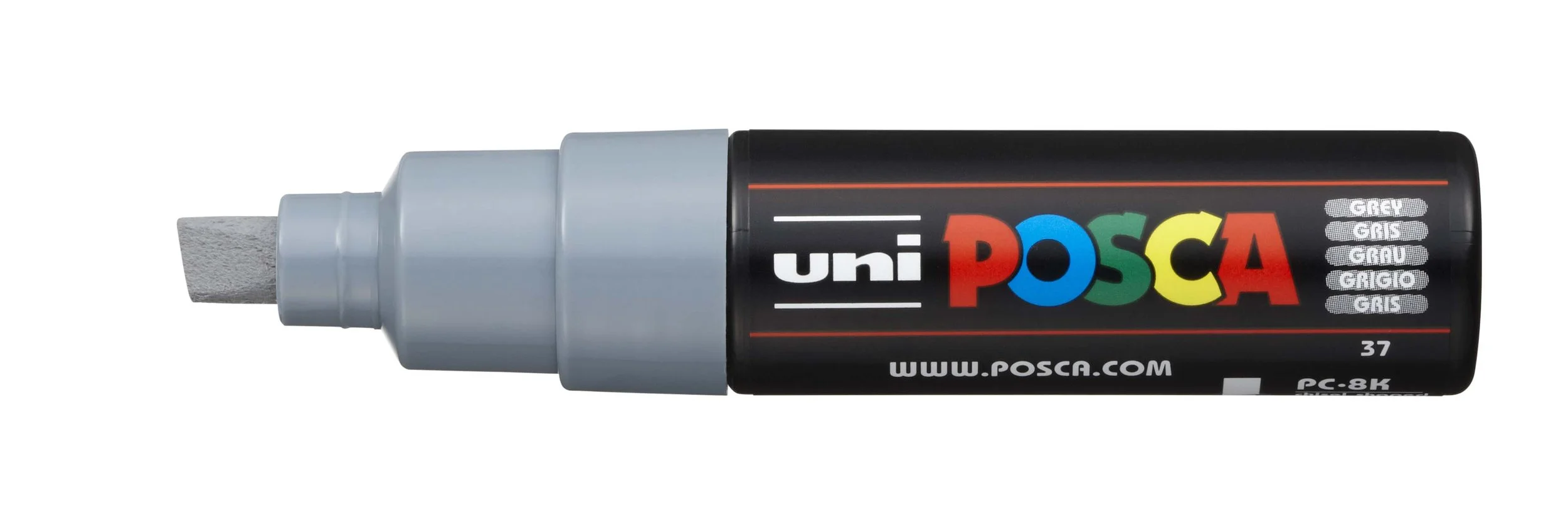 POSCA PC-8K Paint Marker - Grey, Broad Chisel Tip