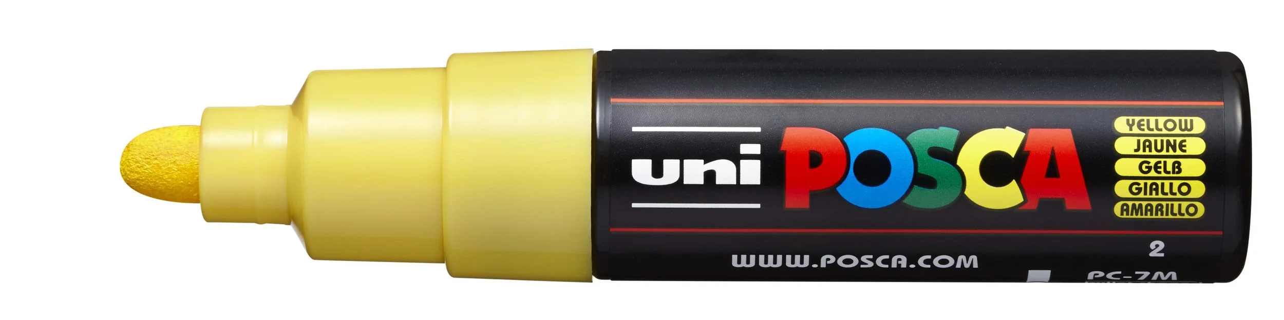 POSCA PC-7M Paint Marker - Yellow, Large Bullet Tip