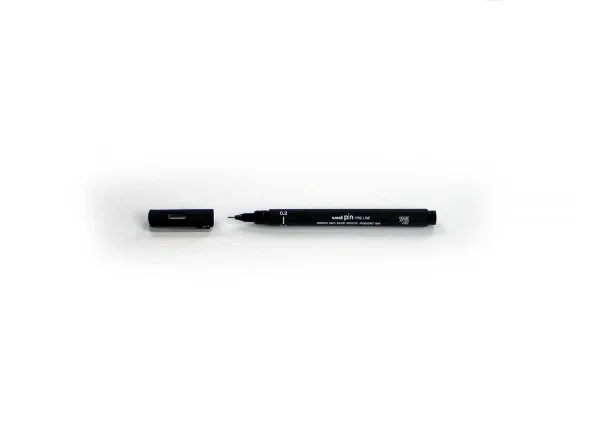 UniPin Fineliner 0.2mm black  box of 12