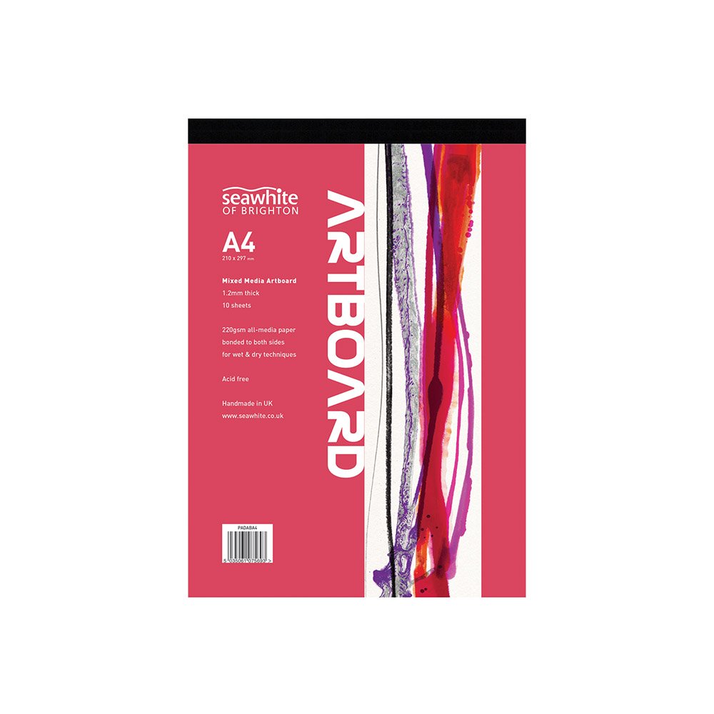 A4 Art Board Pad 10 sheets 220gsm all-media faced boards
