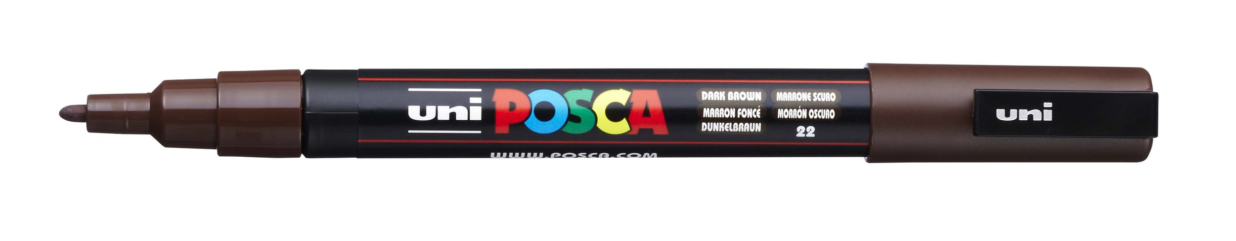 POSCA PC-3M Paint Marker - Dark Brown, Fine Bullet Tip
