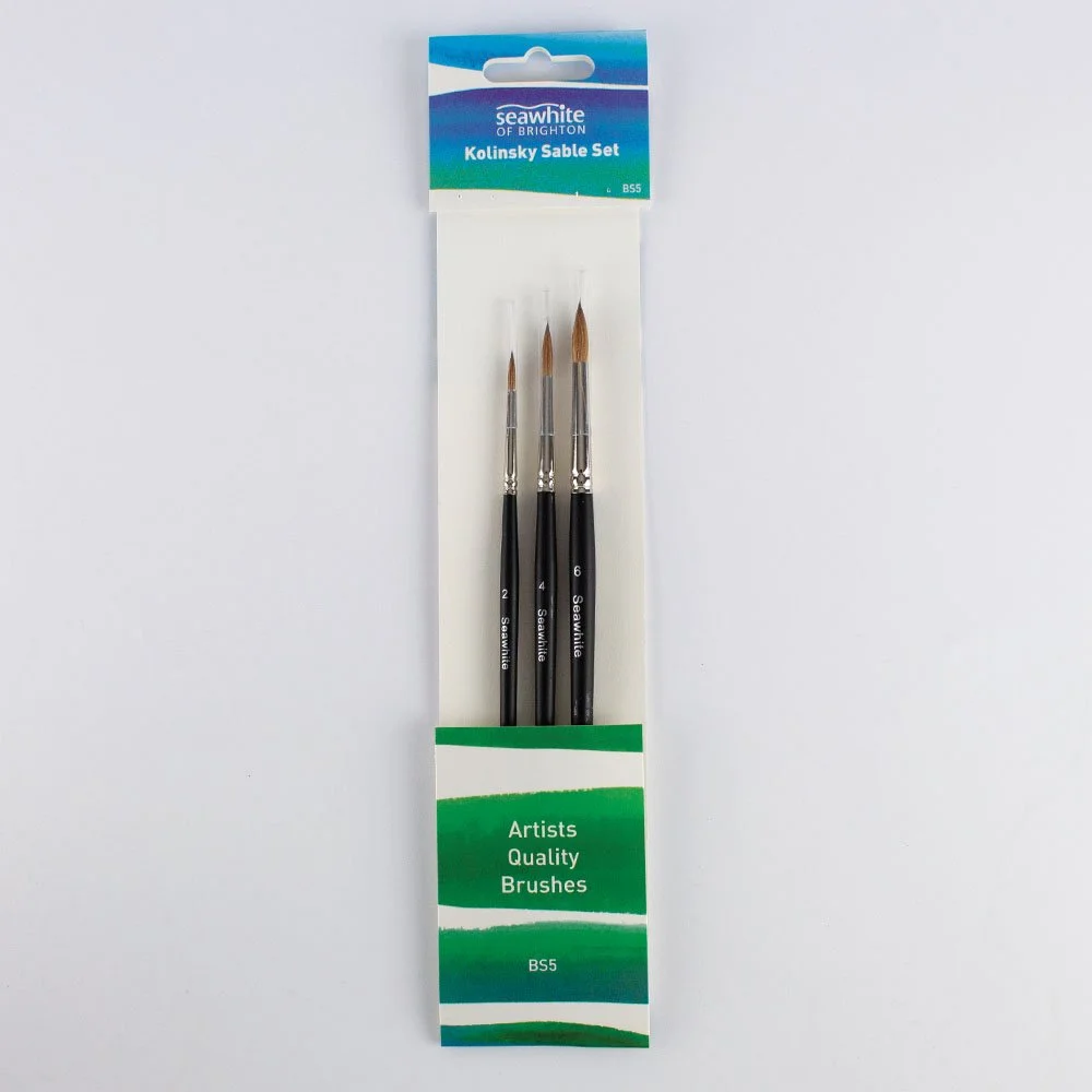 Kolinsky Sable Brush Set Sizes 2 4 & 6