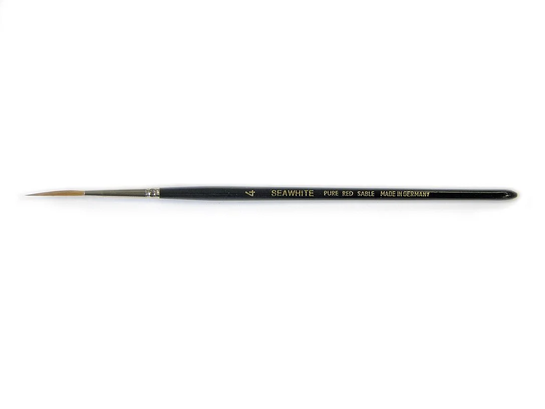 Pure Kolinsky Red Sable Brush - Rigger Size 4