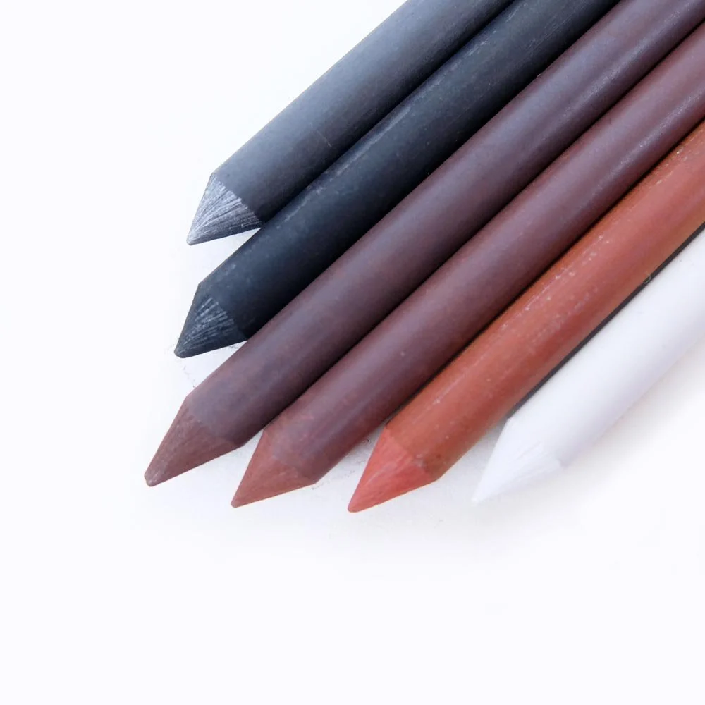 Mixed Leads for Holder 5.6mm (6pcs: 4B Charcoal white & 3 sepia)