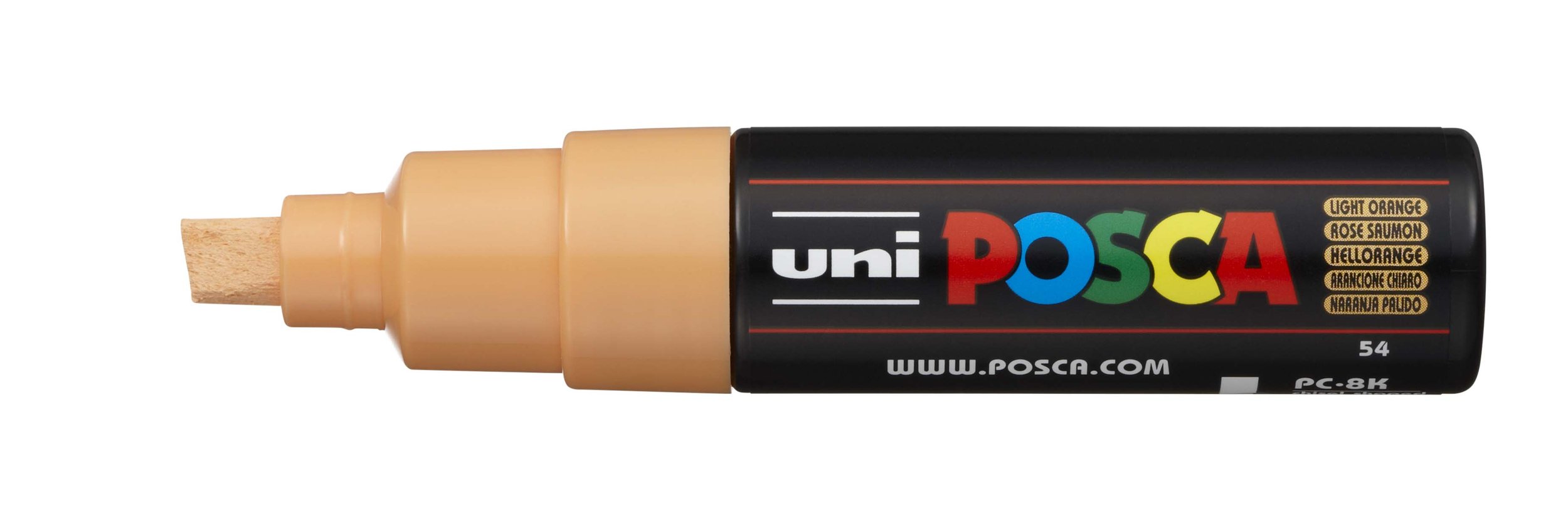 POSCA PC-8K Paint Marker - Light Orange, Broad Chisel Tip