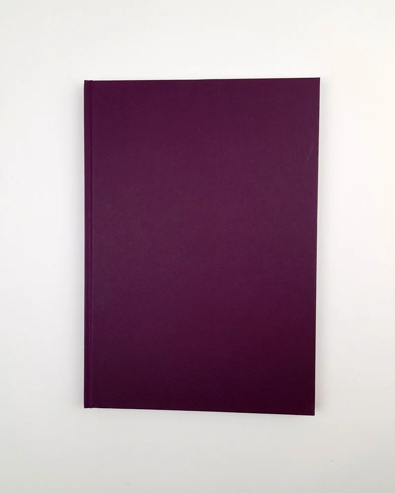 A4 Portrait Coloured Cloth Cover Sketchbook 92 pages 140gsm Plum Purple