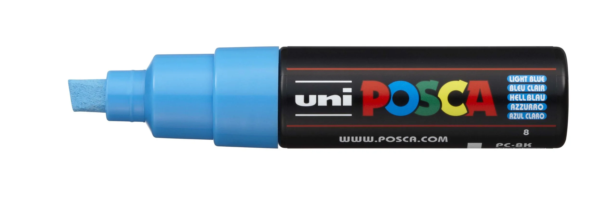 POSCA PC-8K Paint Marker - Light Blue, Broad Chisel Tip
