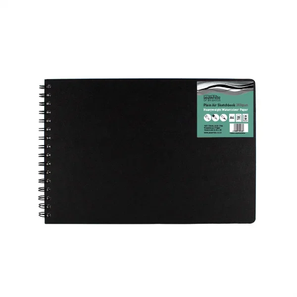 A4 Plein Air Watercolour Sketchbook Landscape Black Pop Cover 20sh 350gsm