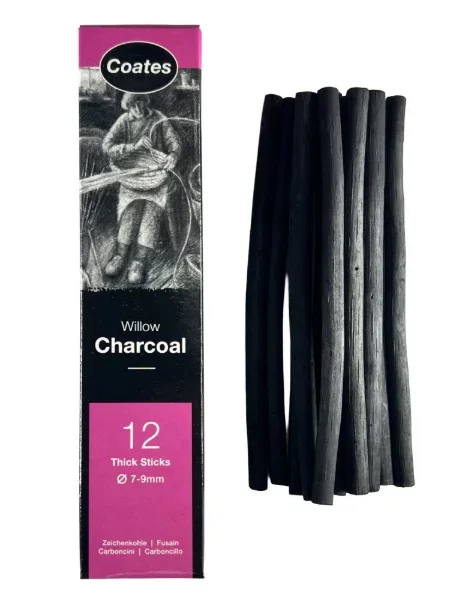 Willow Charcoal Thick 12 Stick Box