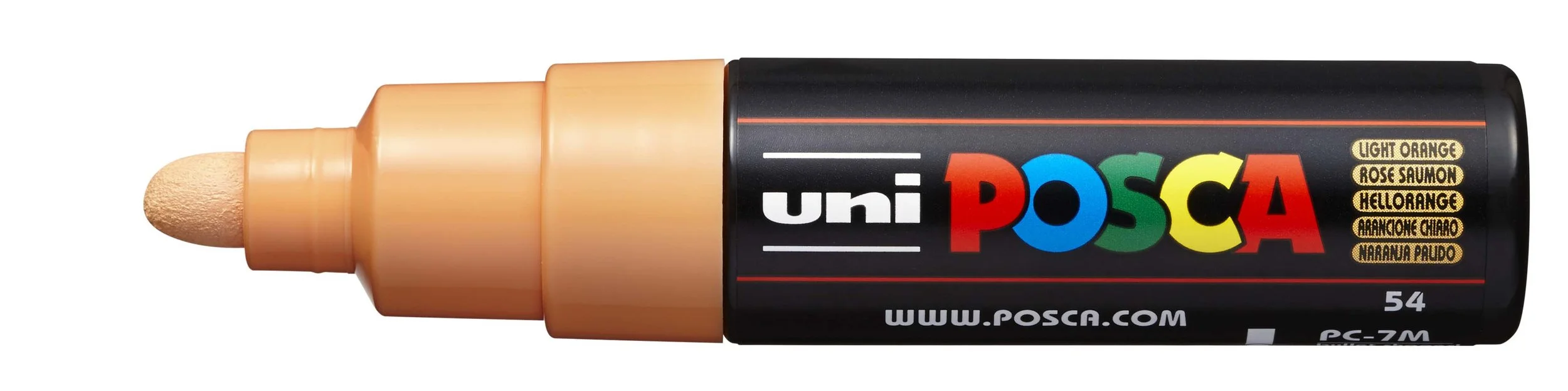 POSCA PC-7M Paint Marker - Light Orange, Large Bullet Tip