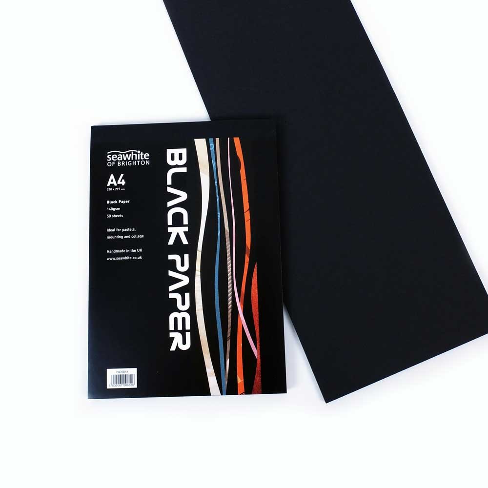A4 Black paper pad 140gsm 50 sheets