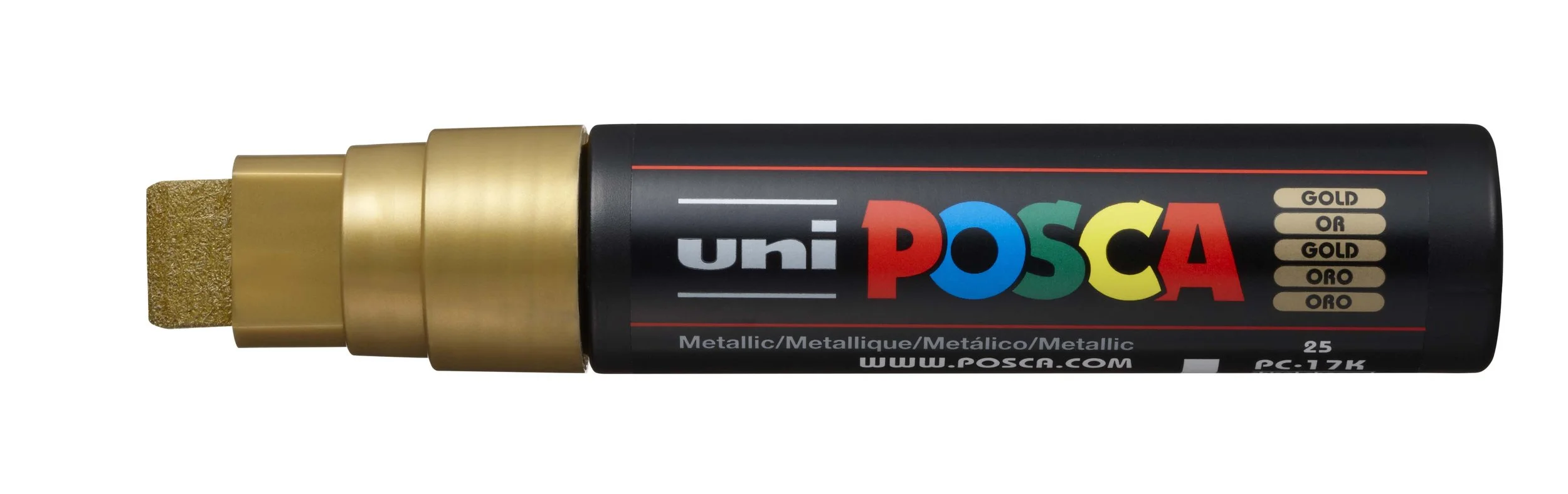 POSCA PC-17K Paint Marker - Gold, Extra Broad Chisel Tip