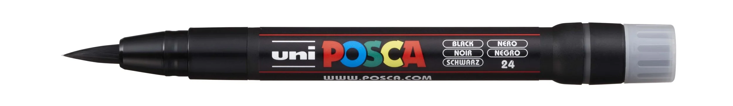 POSCA PC-PCF Paint Marker - Black, Brush Tip