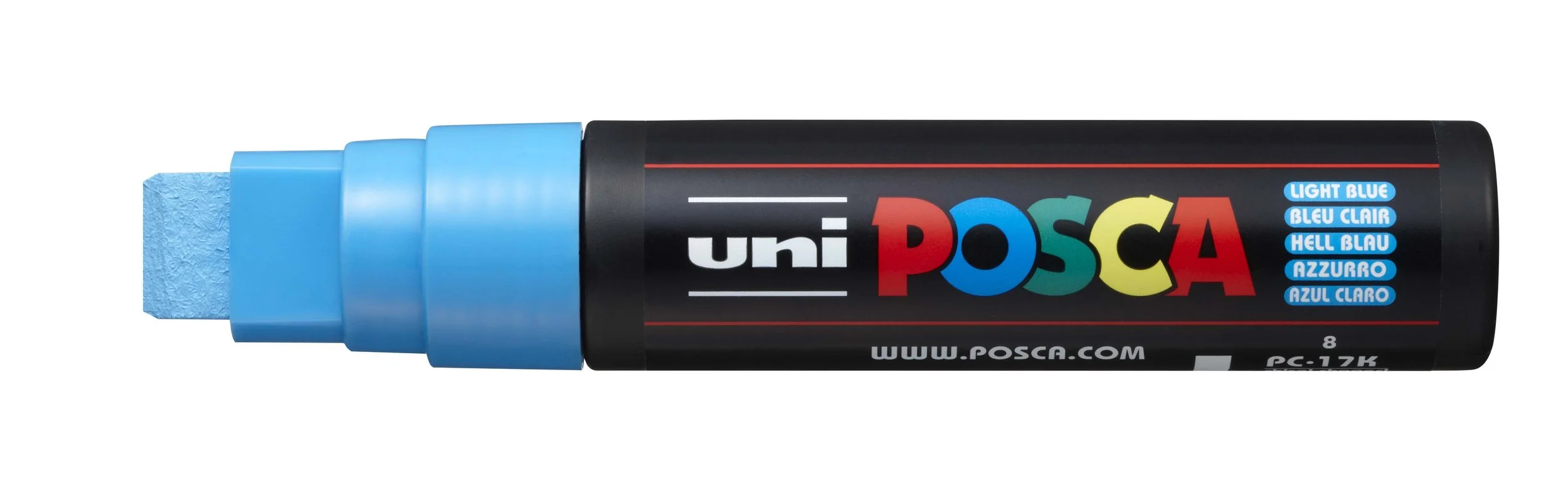 POSCA PC-17K Paint Marker - Light Blue, Extra Broad Chisel Tip