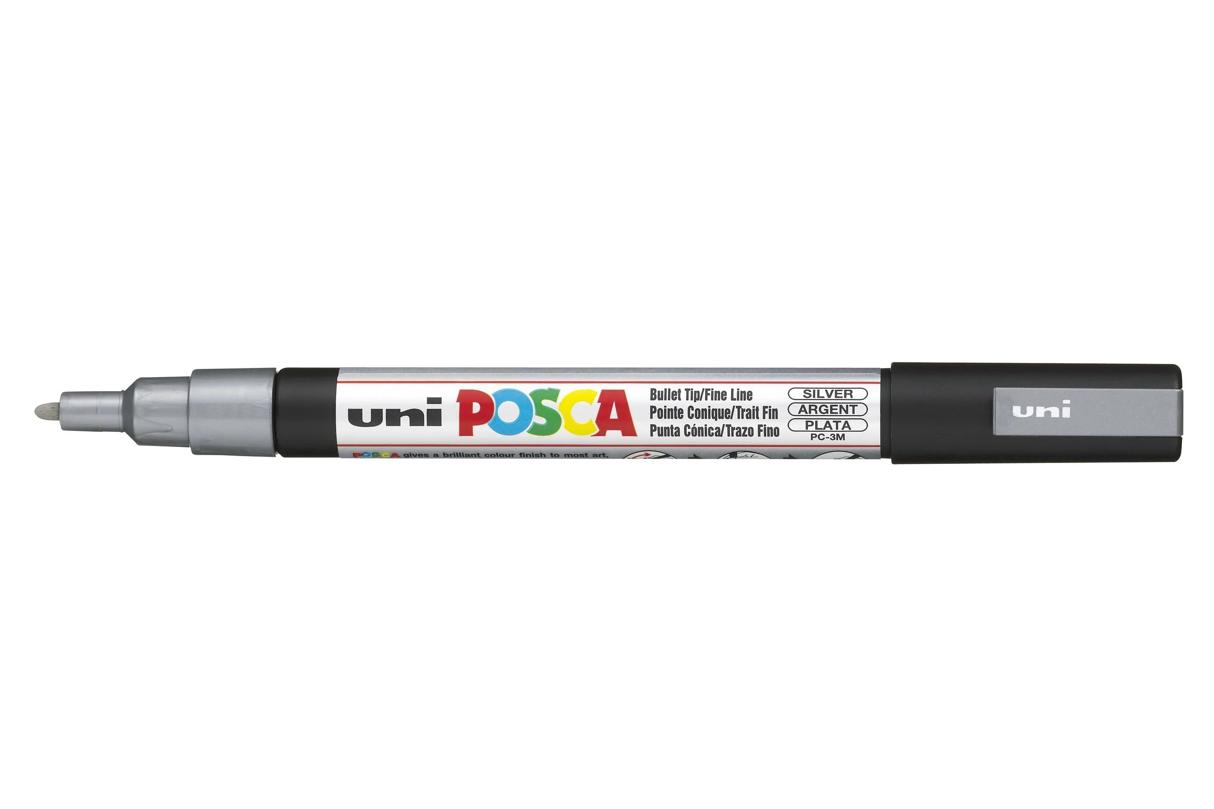 POSCA PC-3M Paint Marker - Silver, Fine Bullet Tip
