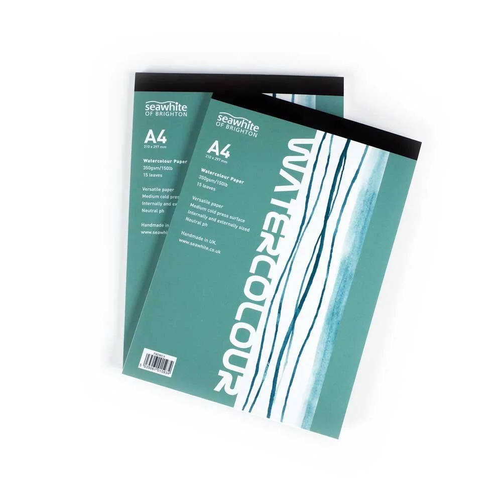 A4 Watercolour Pad glued 15 sheets 350gsm