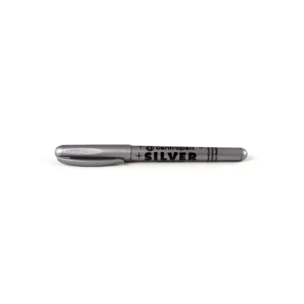 Centropen Silver Metallic permanent marker 1.5-3mm Box of 10