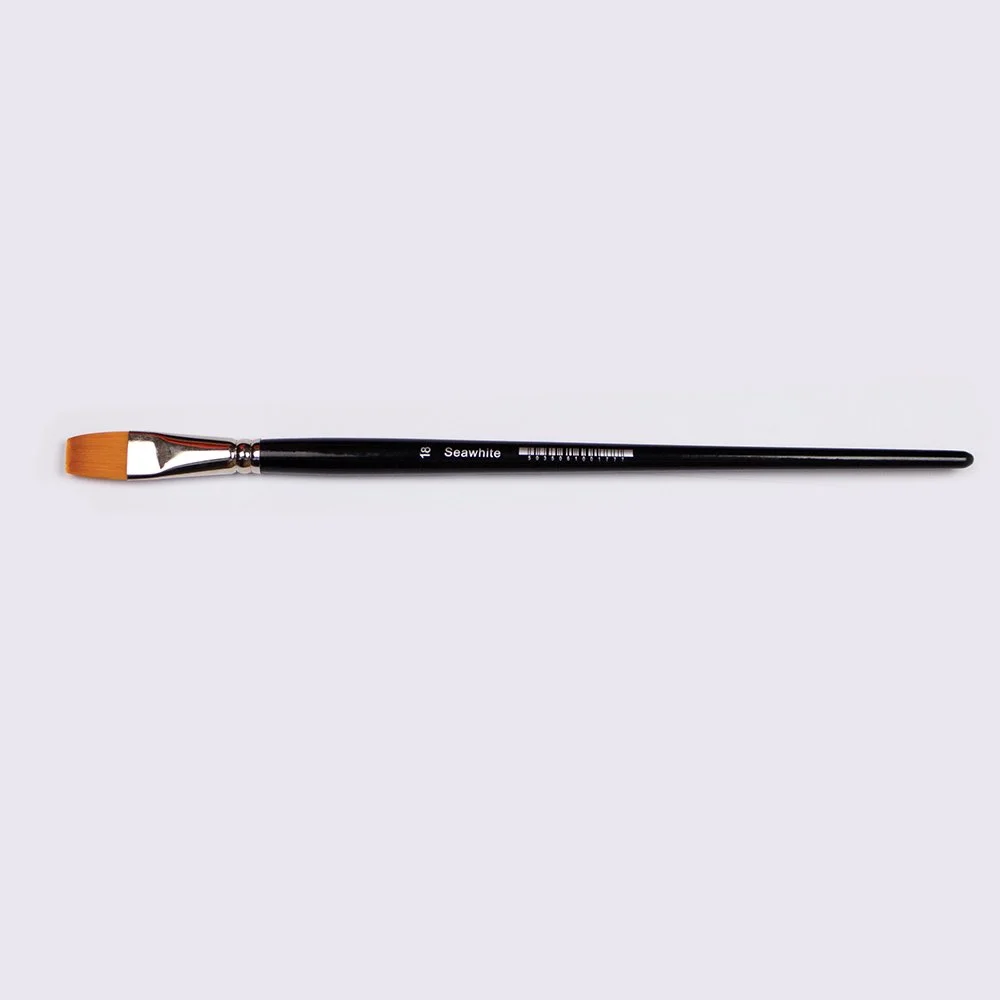 Golden Synthetic Brush - Flat Size 18