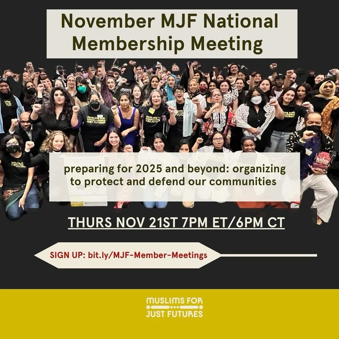 Looking forward to seeing members tomorrow for our November membership meeting! Register ASAP. We&rsquo;ll be building out our pre-inauguration organizing strategy on this call - thinking through the crucial organizing we can do together before Janua