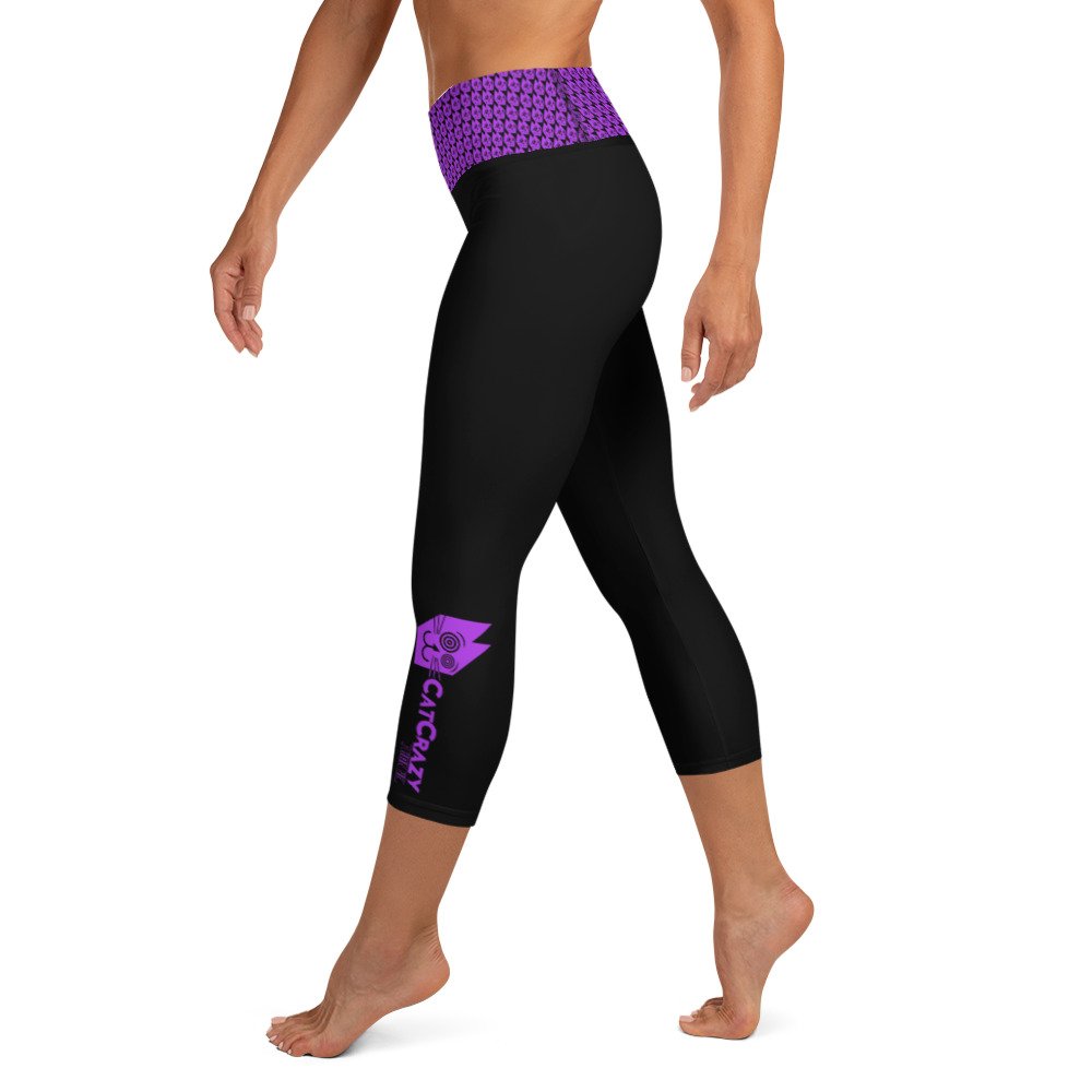 CatCrazy Logos Purple Yoga Capri Leggings — CatCrazy Channel