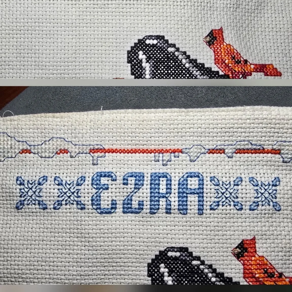 Ok NOW we can post a Christmas project. 😉 &ldquo;I had actually forgotten I was in the group, but when I got notified, it was fun to realize we (Susan) work on the land trust together and she lives 5 minutes away! It made it very easy to visit her t