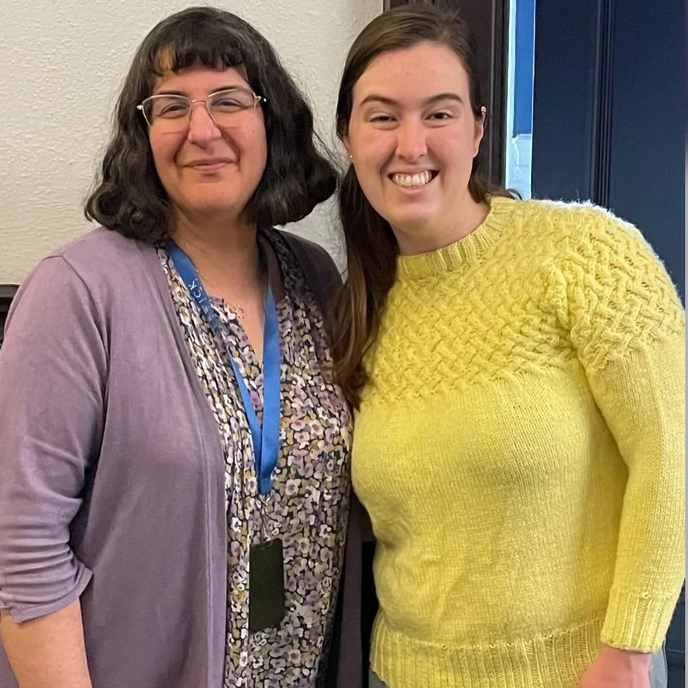 &ldquo;The sweater just needed the sleeves set in and the side seams finished so it was quick to complete. The original knitter (Jeannine) had made the sleeves in an incompatible shape with the body of the sweater, so I had to figure out a way to sew