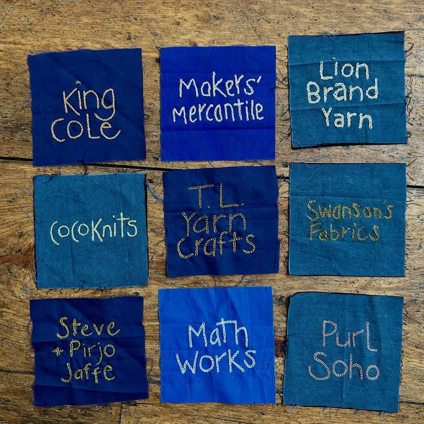 FEAST YOUR EYES!!!!! We have been receiving back embroidered panels from our volunteers, each showcasing, a name or initial or star to represent donations made to our end of year campaign. We asked the star-stitchers to have some fun and make their s