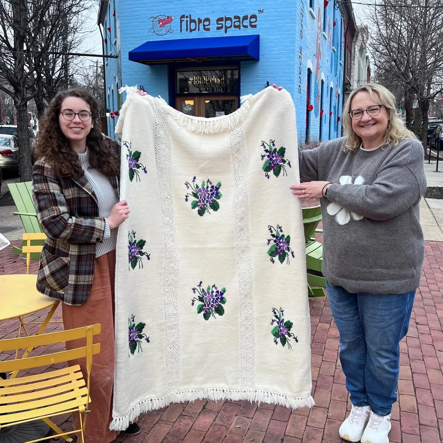 &ldquo;This afghan was made by my Polish grandmother when I was a teen. She made the afghan, but just didn&rsquo;t get around to doing the embroidery. I&rsquo;m now 56, going through old things, and decided to see if I could get this finished. She an