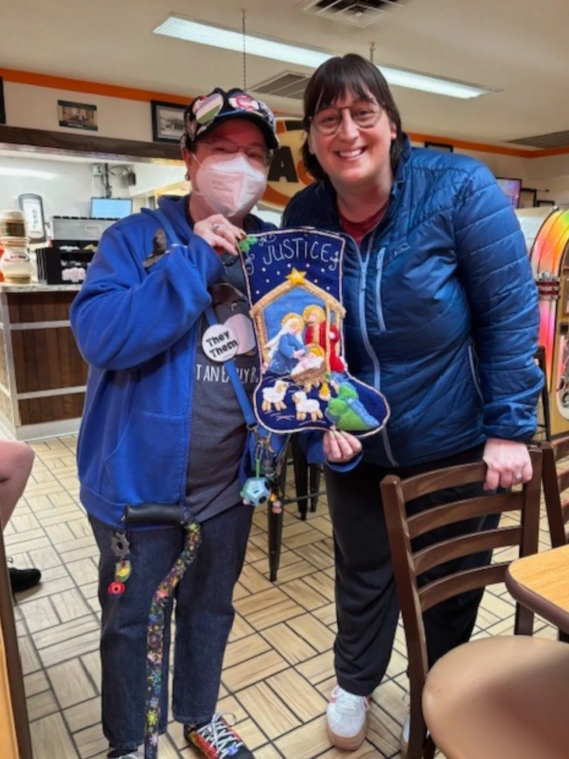 &ldquo;Helen, my paternal grandma, made me this stocking when I was 5 or 6. She did a lot of crafting and tried to teach me how to do some of it, but my learning style didn&rsquo;t match her teaching style. I miss her a lot and use this stocking ever