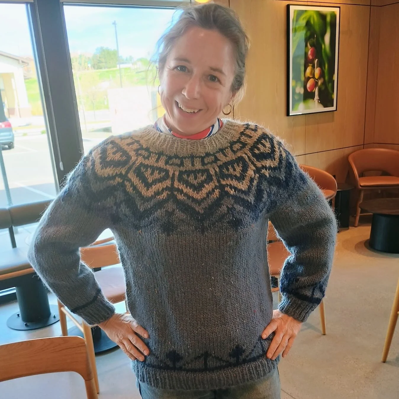 &ldquo;My mother had knitted some beautiful sweaters like this when we were toddlers, but stopped knitting because she was too busy working full-time and raising three children. When she retired from teaching in 2013, she took up knitting again and b