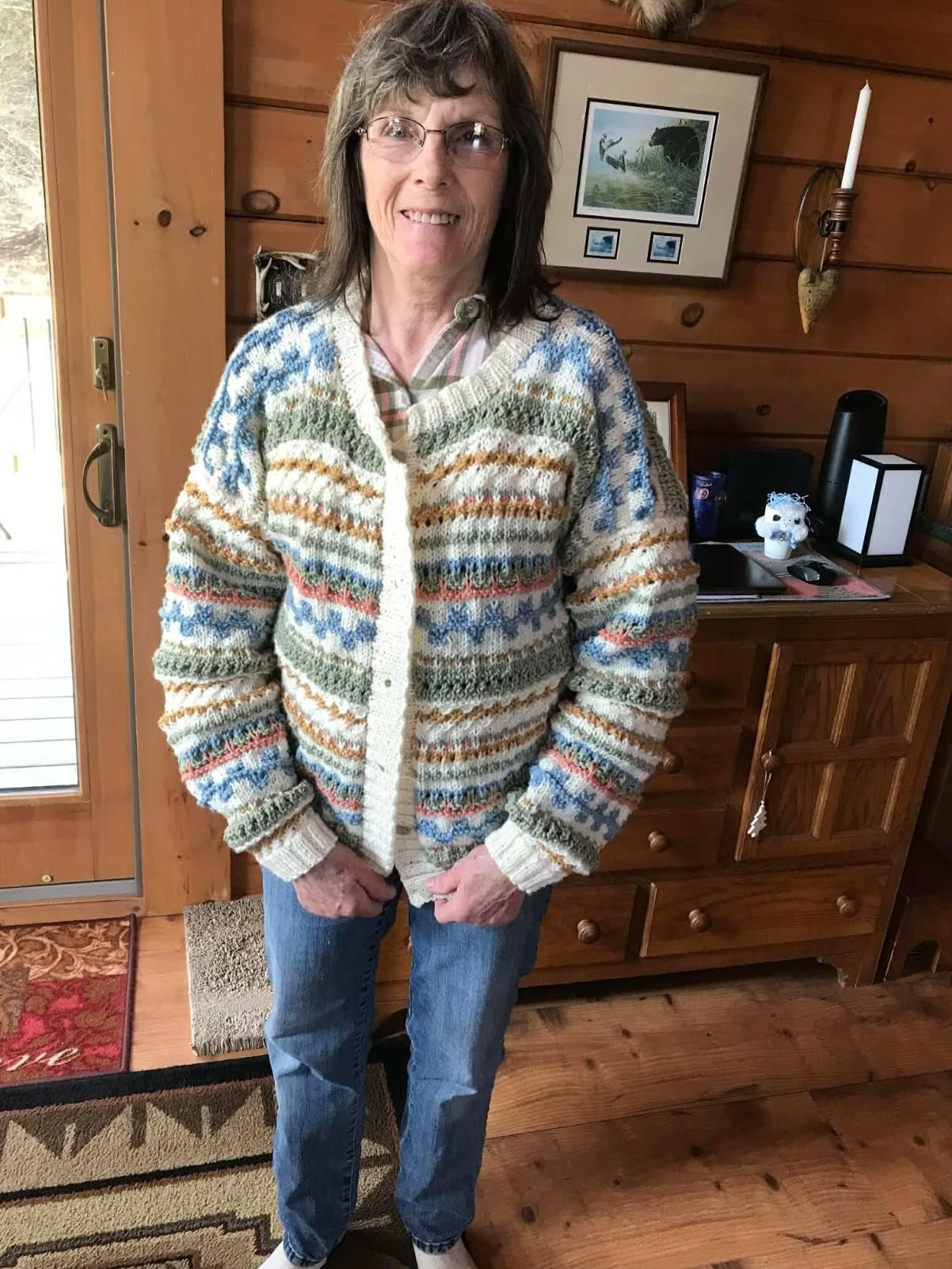 When Kathy and her sister-in-law, Linda, found a bag tucked behind a chair in Alberta&rsquo;s living room, they discovered an unfinished colorwork sweater inside. Alberta passed away in July, and lacking the knitting skills to complete the project th