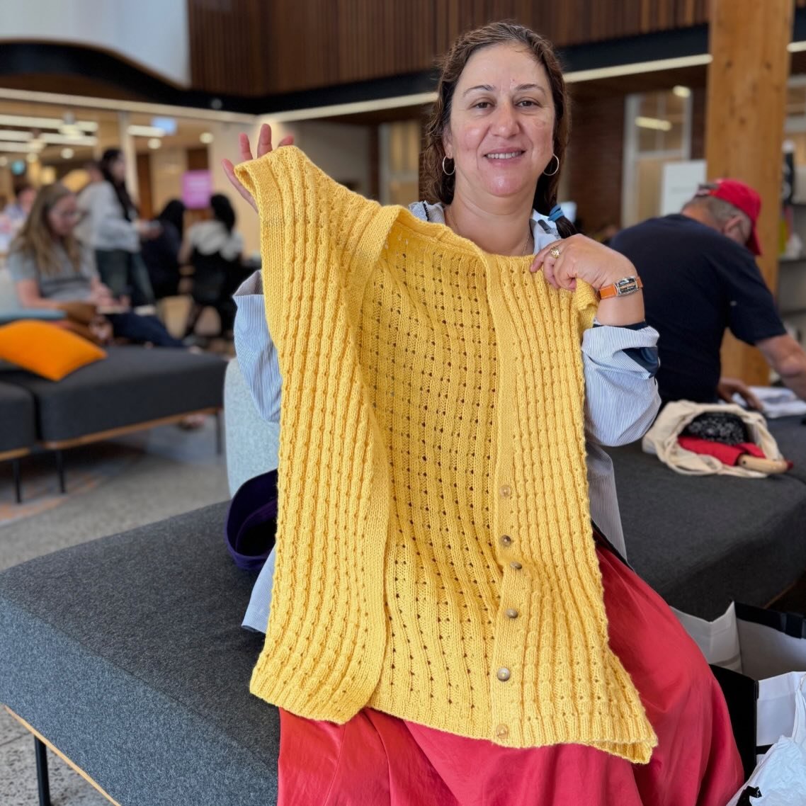 Linda was her mother&rsquo;s caregiver, and after her mother&rsquo;s death, submitted an adult vest that she&rsquo;d begun. &ldquo;My mum has knitted jumpers, hats, socks, scarves for family, friends, neighbours, babies and people out of the blue who