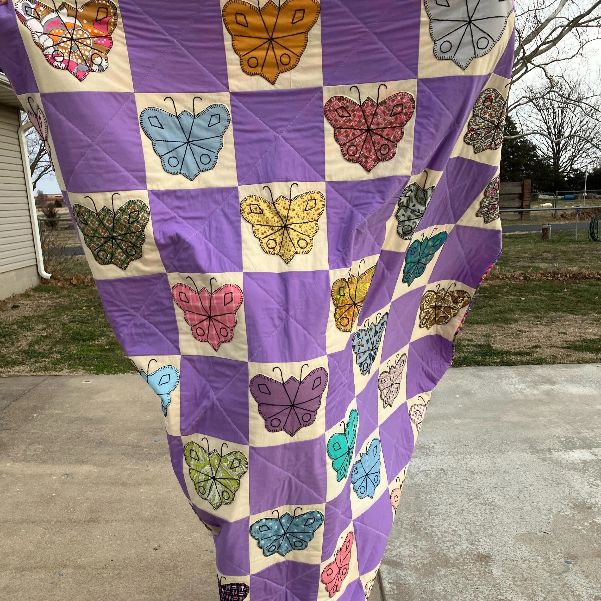 Tracy, Loose Ends finisher, completed Jacqueline&rsquo;s quilt, spending 120 hours of her time on it. The craft required quilting and hand-stitched detail work. &ldquo;My grandmother&rsquo;s quilt was finished in a perfect manner. Your group is such 