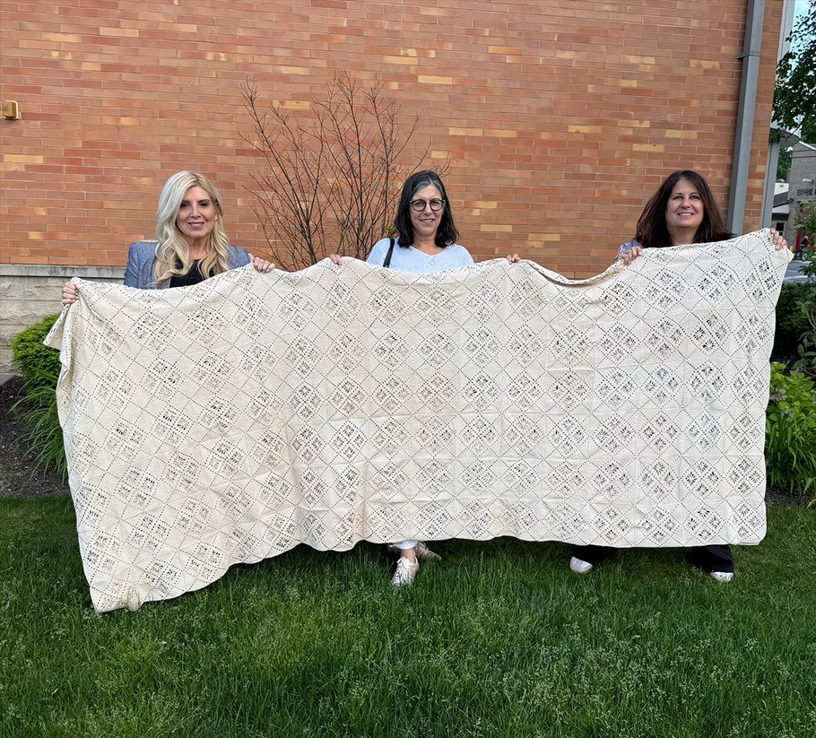 Nora&rsquo;s grandmother, Maria, crocheted more than 160 granny squares and had assembled about half of them into an impressive king-size thread crochet coverlet before she passed away. The unfinished project was then passed to Nora&rsquo;s mother, w