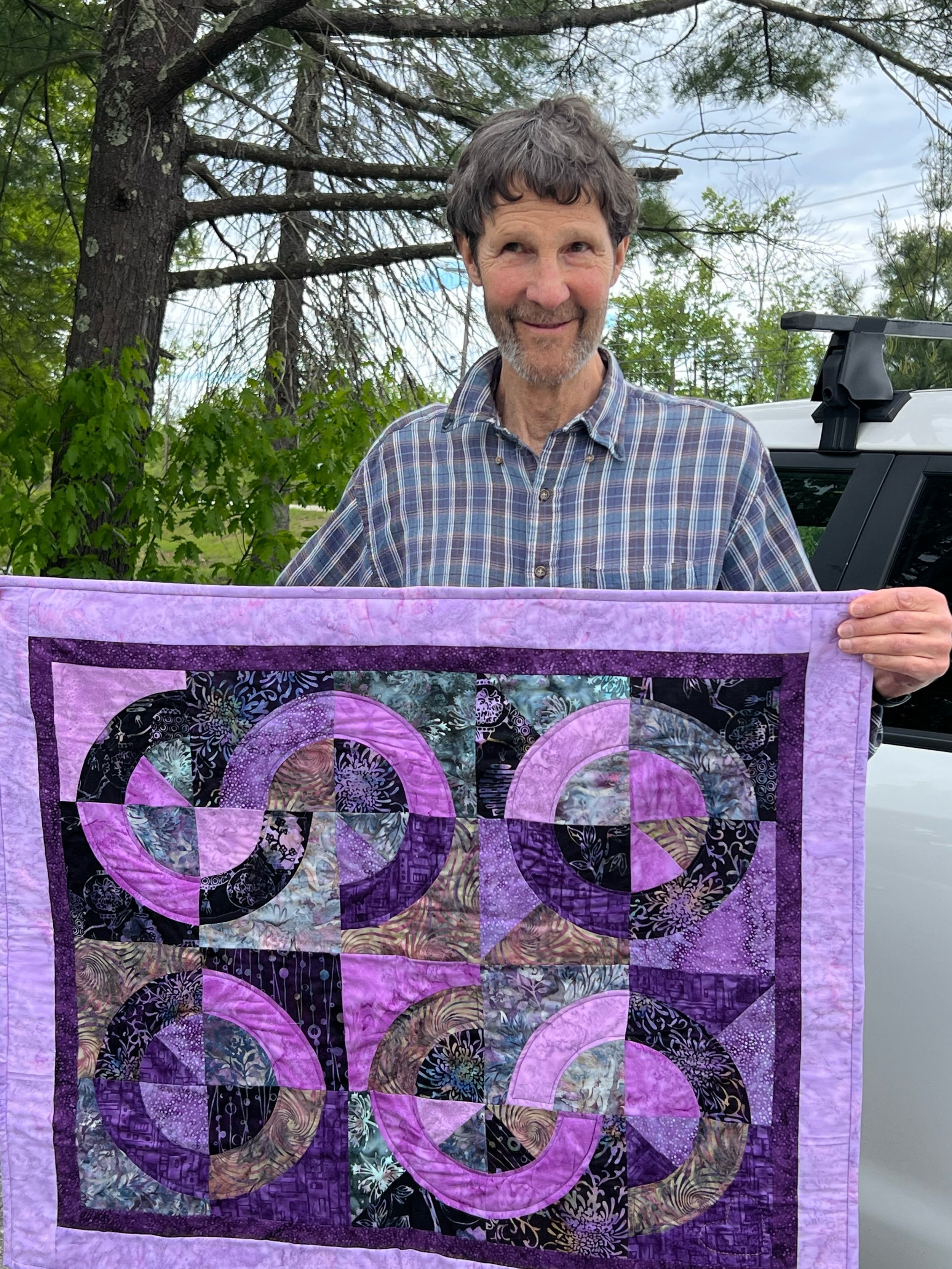&ldquo;Debra was my partner of 16 years. We lived together and she passed three years ago. She had gotten into sewing quilt-like patterns in squares and then assembling them into wall hangings to give to friends. I came across this unfinished one jus