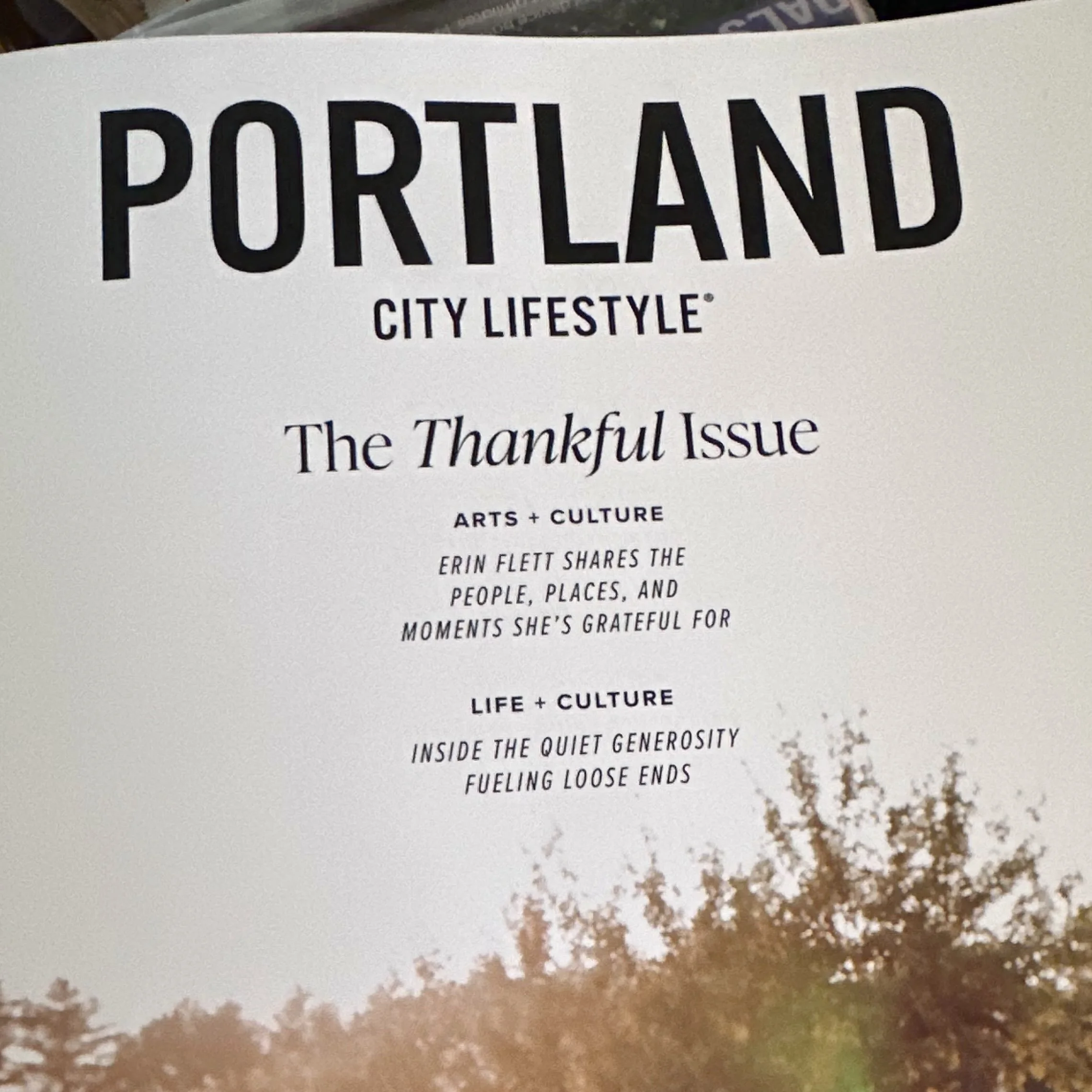 Thankful to be in the thankful issue of @portland.citylifestyle 🩷