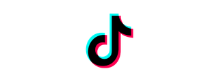 TikTok logo with a black background