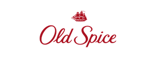 Old Spice logo with red text and a small red symbol above it