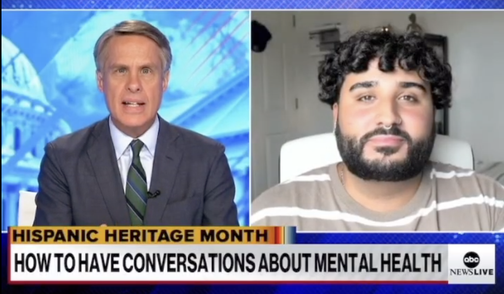 Live appearance on ABC News Live (Latino mental health)