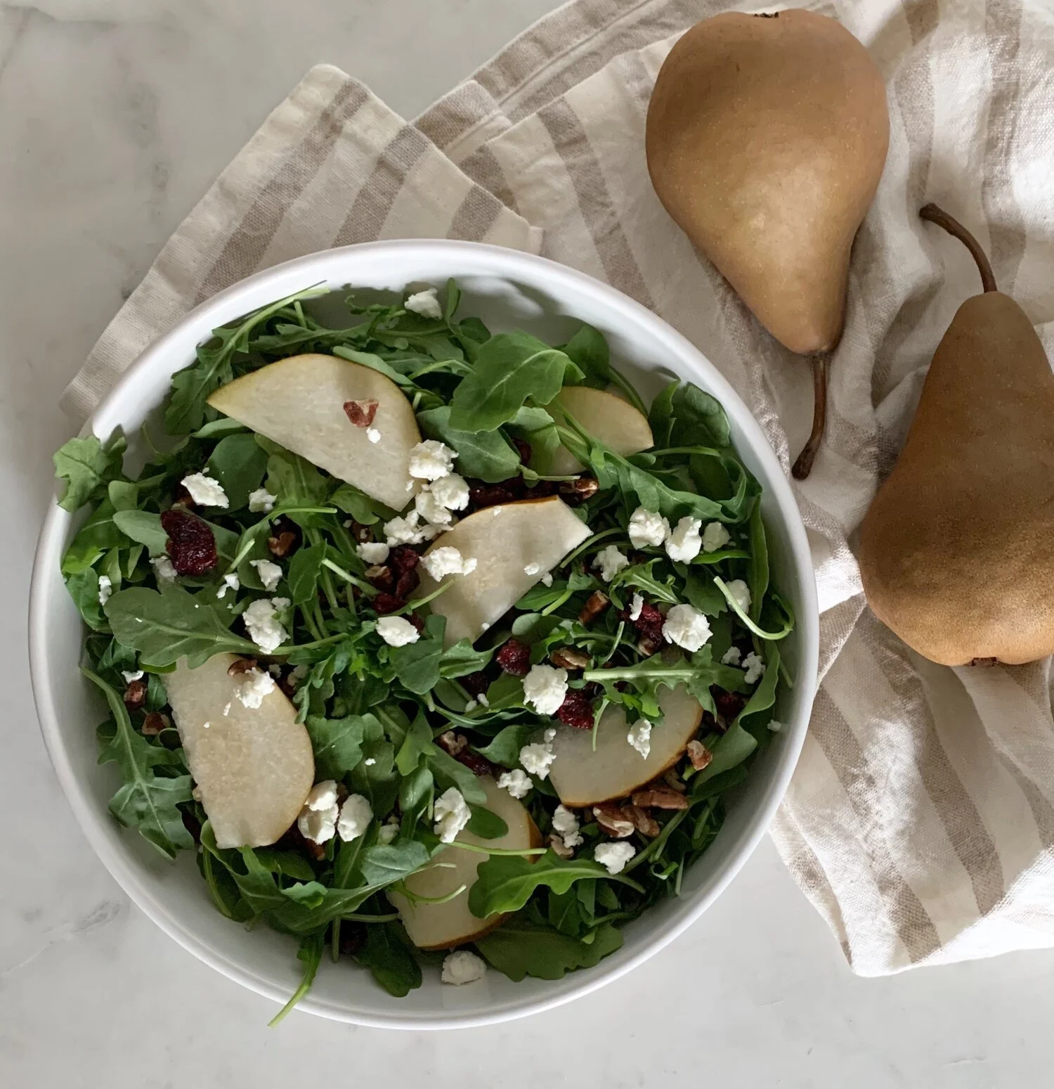 PEAR + GOAT CHEESE SALAD 