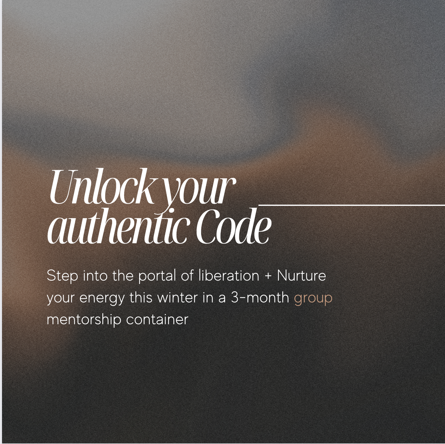 Unlock Your Authentic Code Group Mentorship/ Split Pay