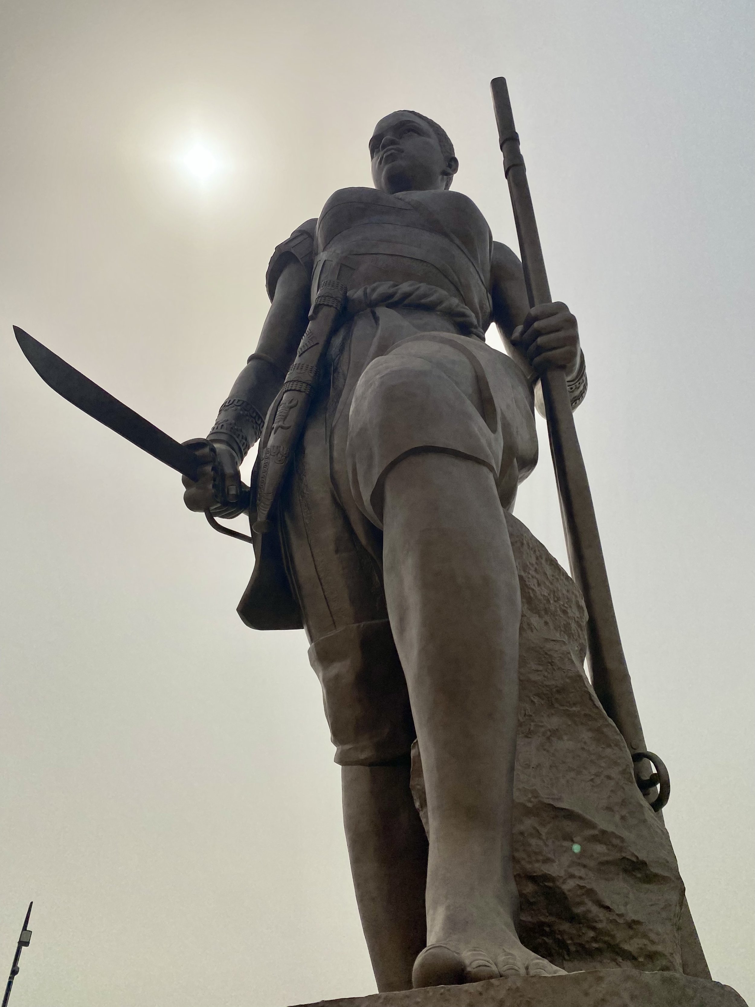 The 10 story monument of the Agoodjié pays homage to the legacy of Africa's fiercest warriors